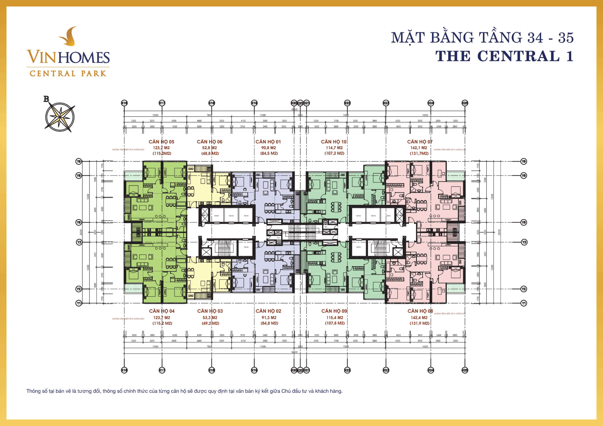 Layout Central 1 Tầng 34–35