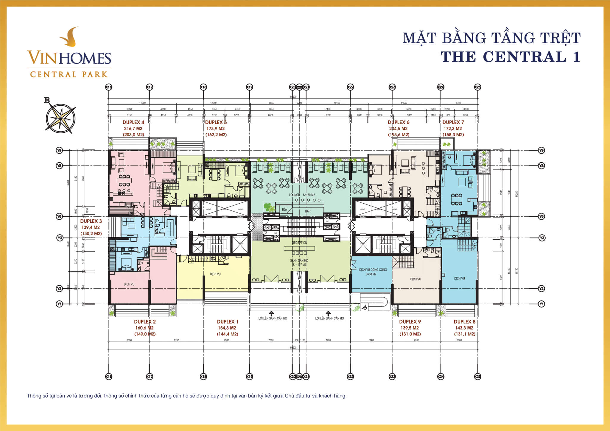 Layout Central 1 Tầng trệt